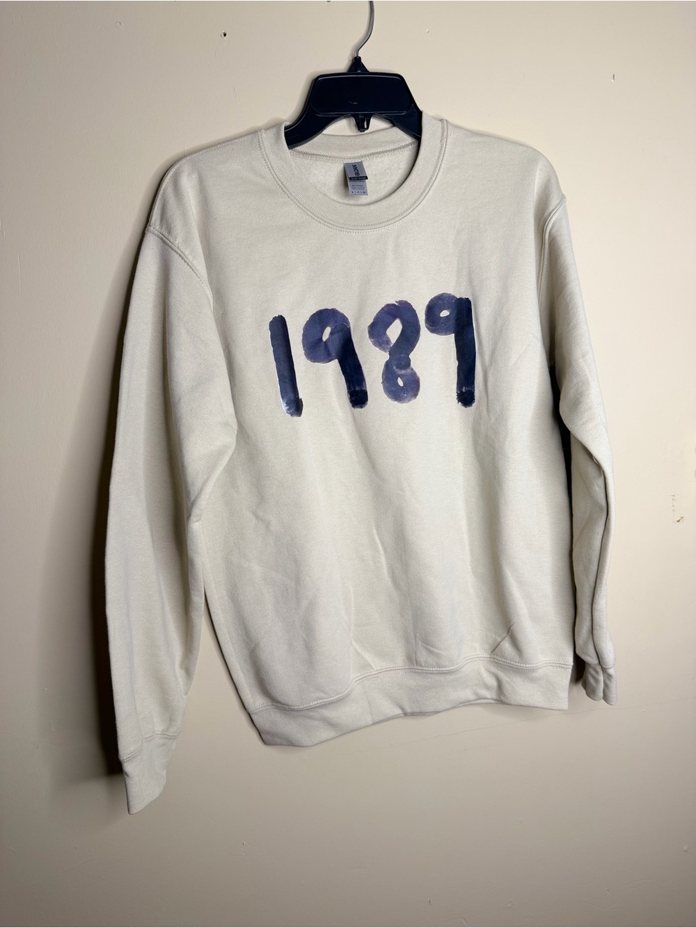 Target Cream Crewneck Sweatshirt with Navy '1989' Graphic